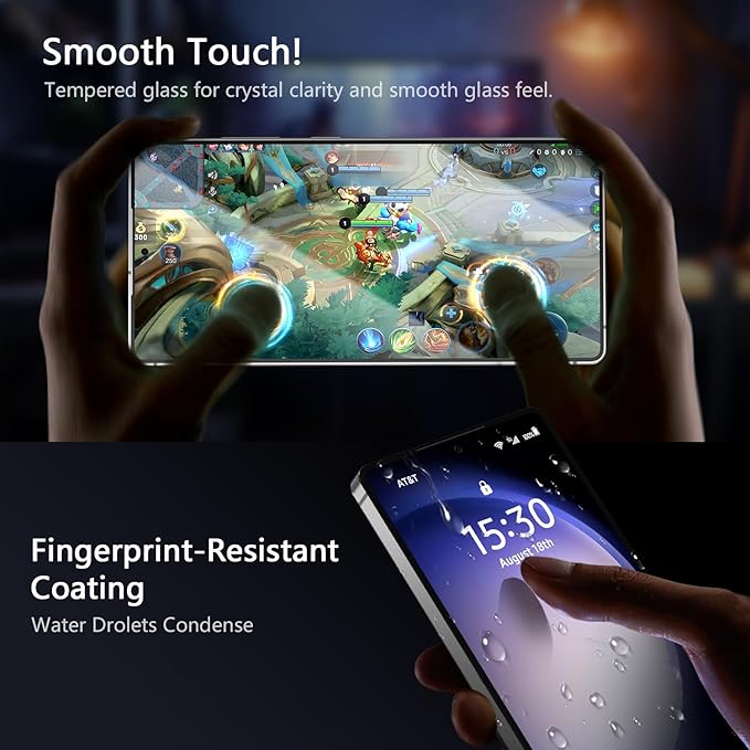 X-it 2-Pack Privacy Screen Protector Compatible with Samsung Galaxy S25 100% Fingerprint Unlock 9H+ Tempered Glass Automatic Dust Removal Military-Grade Protection Bubble-Free Case Friendly