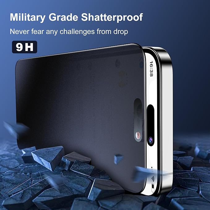 iphone 16 pro privacy screen protector matte