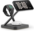 NOCO XGrid XDS3: 3-in-1 Wireless Charging Stand – Charging Station for iPhone Apple Watch and AirPods – MagSafe Compatible Qi2 Certified – Includes 45W USB-C Wall Charger and 6.5-Foot USB-C Cable