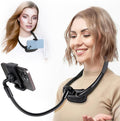 Cell Phone Stand Neck Cell Phone Holder Hand Free Flexible Gooseneck Phone Holder for Bed Neck Phone Holder POV/Vlog Selfie Mount Universal Multi-Functional Phone Stand for 4.7''-6.7'' Phone