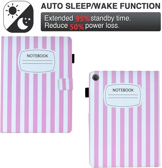 Pink Striped NoteBook