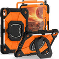 Case for iPad (A16) 11th Generation 11 Inch (2025) /iPad 10th Generation 10.9 Inch (2022) with Screen Protector/Rotating StandMilitary Grade Shockproof i Pad Case 10th GenerationOrange