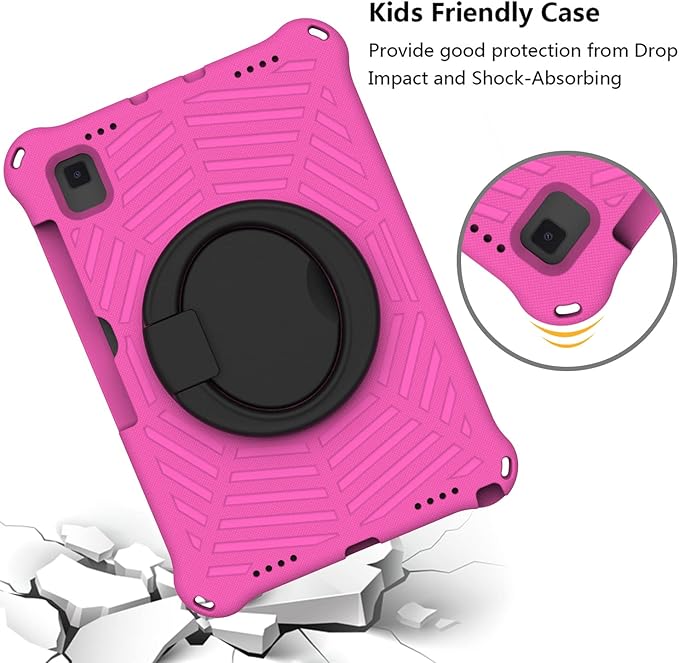 for Samsung Galaxy Tab S5e 10.5 (2019) SM-T720/T725 Tablet Case for Kids - EVA Lightweight Shockproof 360° Rotating Handle Stand Rugged Cover W Shoulder StrapRose Red