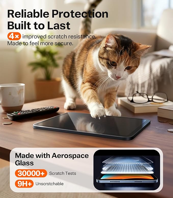 TORRAS for iPad Air 13 Inch Screen Protector M4 2026 M3 2025 M2 2024 Military Grade Shatterproof TOP 9H+ Tempered Glass One-Pull Installation Anti-Scratch Bubble Free HD Clarity
