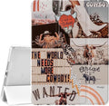 JOYLAND West Cowboy Pad Case for iPad 5th/6th Generation Cool Girl Anti-Scratch Lightweight with Pencil Holder Trifold Stand Case Soft TPU Cover(Model Number:A1822 A1823 A1893 A1954)