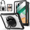 BRAECNstock Case for iPad 6th/5th Generation 9.7 inch 2018/2017ipad Air 2nd Generation &amp Pro 9.7 inch Cover for Kids with Pencil HolderScreen Protector360°Rotating Hand Strap&ampKickstand-Blac