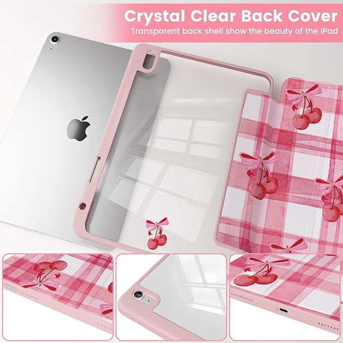 Case Compatible with iPad (A16) 11th Generation 11 Inch 2025/10th Generation 10.9 Inch 2022 Shockproof Hybrid Slim Stand Cover with Clear Back Shell &amp Pencil Holder Auto Wake/Sleep Z001