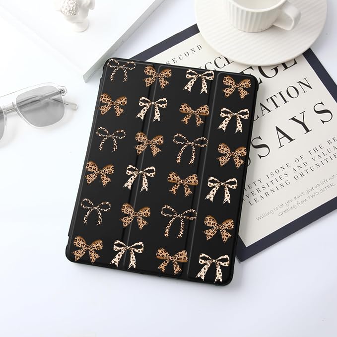 Black-Leopard Print Bow