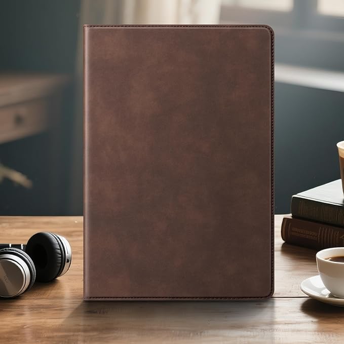 for Samsung Galaxy Tab S9 FE+/S9 Plus/S10 Plus+ 12.4 inch Case 2023/2024(Model:SM-X820/X810/X610) Leather Protective Shell Protection Cover with S Pen HolderAuto Sleep/Wake.Dark Brown