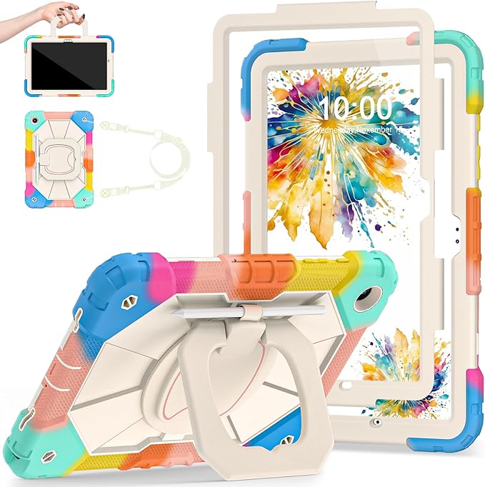 Case for Samsung Galaxy Tab A9+/ A9 Plus Case 11 2023 (SM-X210/X216/X218) with Screen Protector/360 Rotating StandMilitary Grade Shockproof Cover for Galaxy Tab A9 Plus Cases