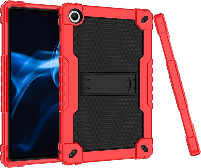 for Onn 10.4 Tablet Pro 2023 Model: 100110603 Case Built in Kickstand Heavy Duty Hybrid Case Hard Back Case Come with Tempered Glass/Shoulder Strap for Onn 10.4 Tablet Pro (Red+Black/1 Pcs)