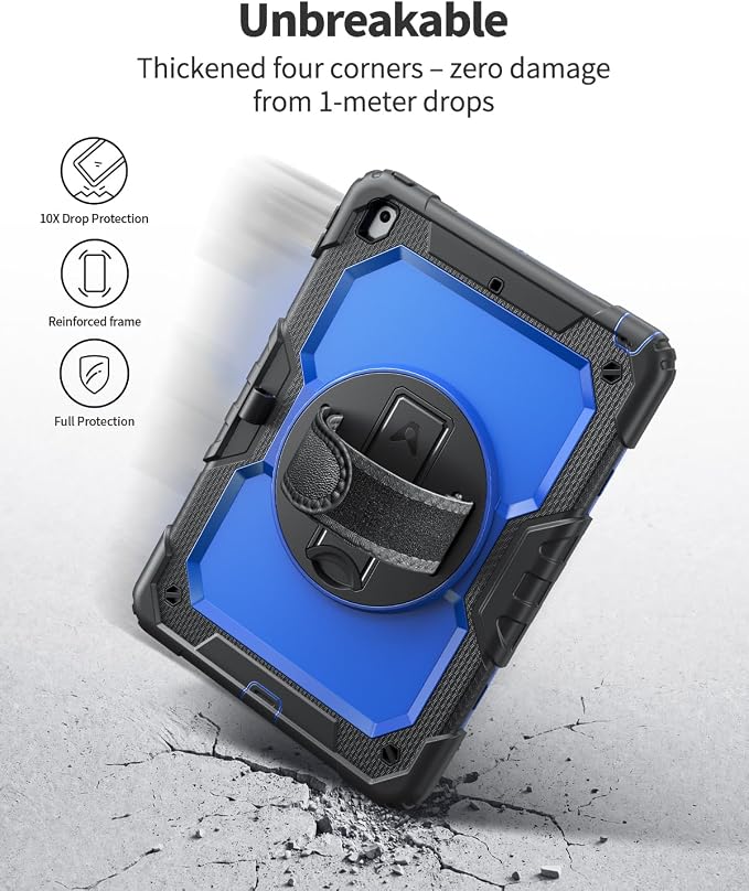 Blue Case with Glass Screen Protector