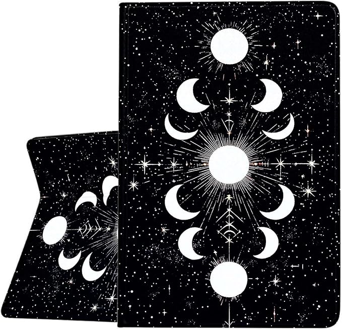 Case for Samsung Galaxy Tab A11 / Tab A9 8.7-Inch 2025/2023Slim Protective LeatherAuto Wake/SleepAdjustable Viewing Angle Stand.Moon Phases in Space