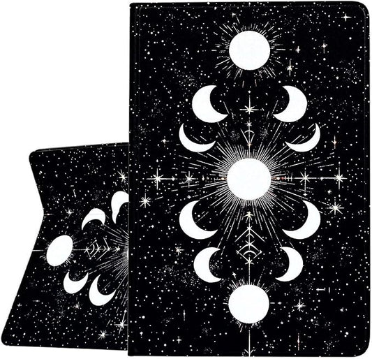 Case for Samsung Galaxy Tab A11 / Tab A9 8.7-Inch 2025/2023Slim Protective LeatherAuto Wake/SleepAdjustable Viewing Angle Stand.Moon Phases in Space