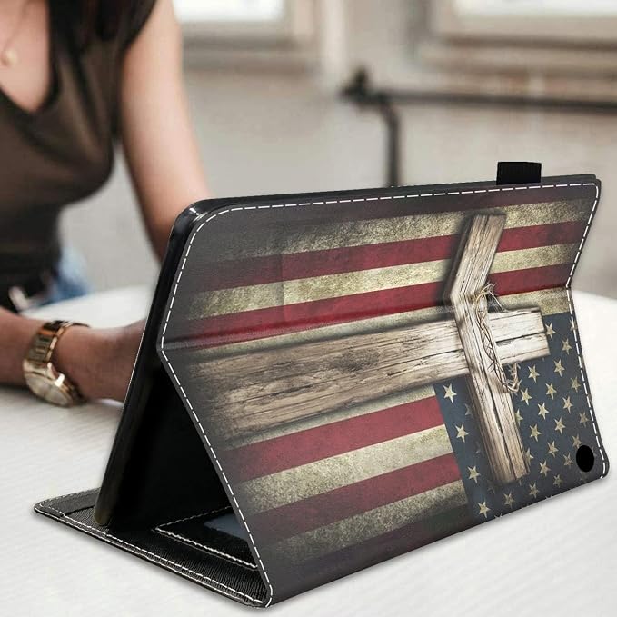 American Flag and Cross
