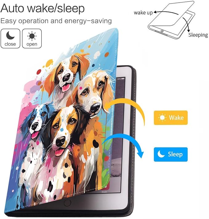 Abstract Watercolor Art Dogs