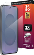 ZAGG Glass+ Samsung Galaxy S25 FE Screen Protector – Extreme Impact &amp Shatter Protection Scratch-Resistant Smudge-Resistant Fingerprint Scanner Compatible InvisibleShield Easy Installation