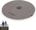 Wireless Fast Charger 15W Aluminum Fast Charging Pad USB-A to USB-C Cable Included Compatible with iPhone Apple &amp Android | Gray (Pad)