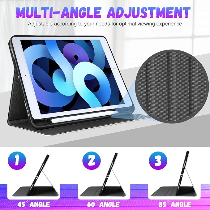 for ipad 9/8/7th-Hearts Rainbow