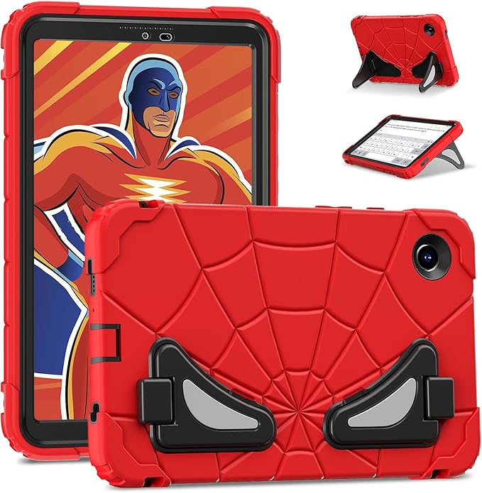 Compatible with Samsung Galaxy Tab A11+ 2025 11 inch Tablet CaseLightweight Shockproof Rugged Protective Cover with Kickstand for Kids Children Boys Babies Red Black