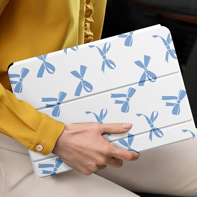 White and Blue Bow