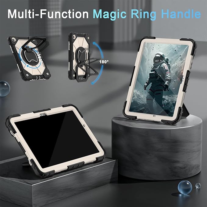 Case for Samsung Galaxy Tab A9+/A9 Plus 11 Inch (SM-X210/X216/X218) with Screen Protector/Rotating Stand/Pen HolderMilitary Grade Shockproof Cover for Galaxy Tab A9 Plus Cases