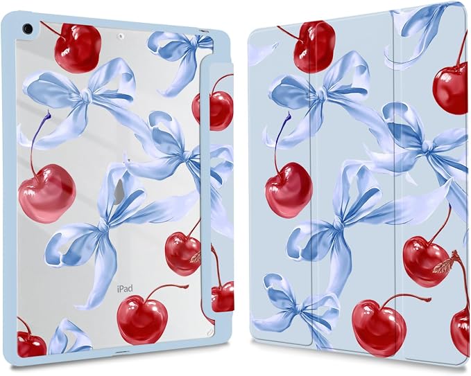 L-Blue Bow&Cherry