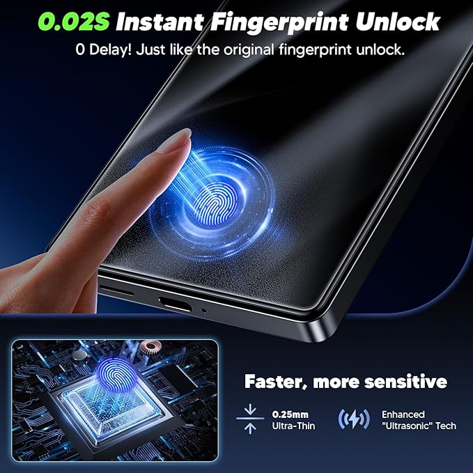 WSKEN for Samsung Galaxy S25 Ultra Privacy Screen Protector - [24° Anti-Spy] [0.02s Fingerprint Unlock] [Auto Dust Remove] [Zero Bubble] Top Durable 9H+ Tempered Glass Case Friendly 2 Pack | 24° Anti