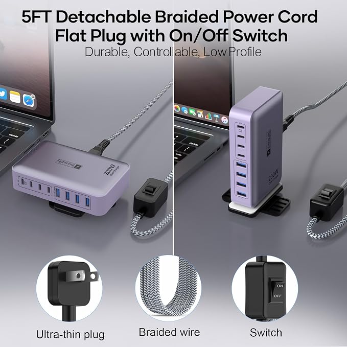 Flat Charger 200W PURPLE