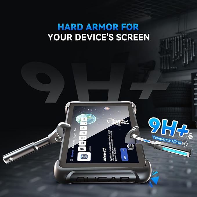 mucar Tempered Glass Screen Protector 892BT Scanner - 9H Hardness HD Clarity Anti-Scratch &amp Easy Installation