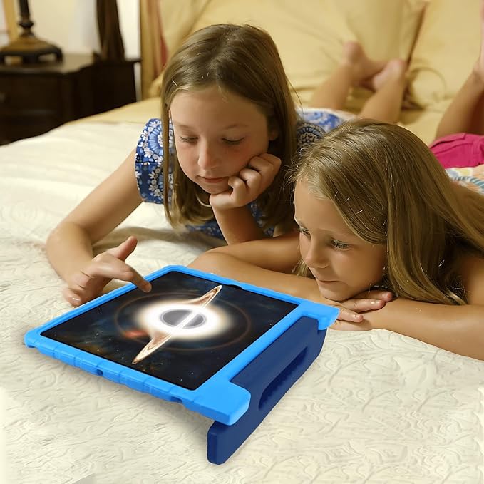 for Kids iPad Pro 12.9 Case 2nd 1st Generation with Pencil Holder and Anti-Slip Handle Super Protection Rugged Cover for 12.9 inch iPad Pro 2015 2017 - Dark Blue