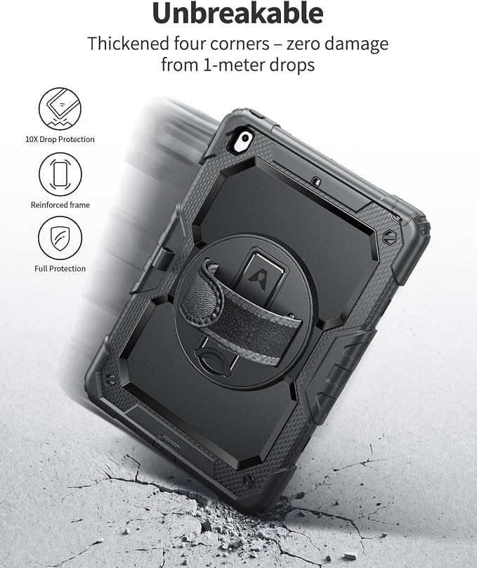 Black Case with Glass Screen Protector