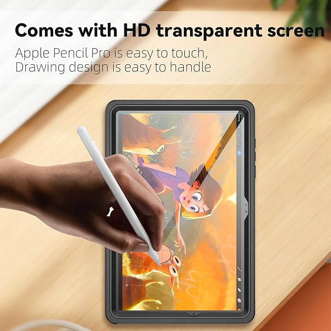 Waterproof Case for Samsung Galaxy Tab A11 Plus 11 Inch 5G 2025 CaseBuilt-in Screen Protector/Kickstand/Hand Rope/Full-Body Shockproof Protective Cover for Galaxy Tablet A11+ (Black)