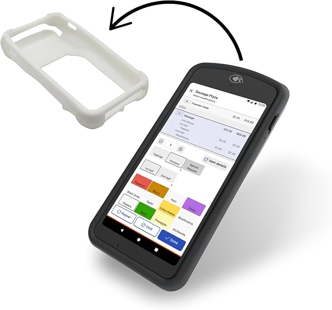 Toast Handheld Case | Silicone Case Cover for Toast Go 2 POS (Pearl White)