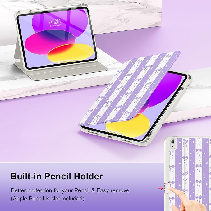 Bow-Lilac Striped