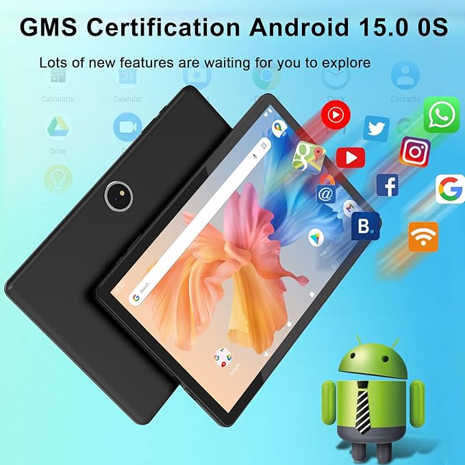 11 inch Tablet 18GB + 128GB Android 15 Tablet 1TB Expandable 13MP Camera Octa-Core Processor 5G WiFi 8000MAH Battery 11'' IPS HD Touchscreen Tableta.