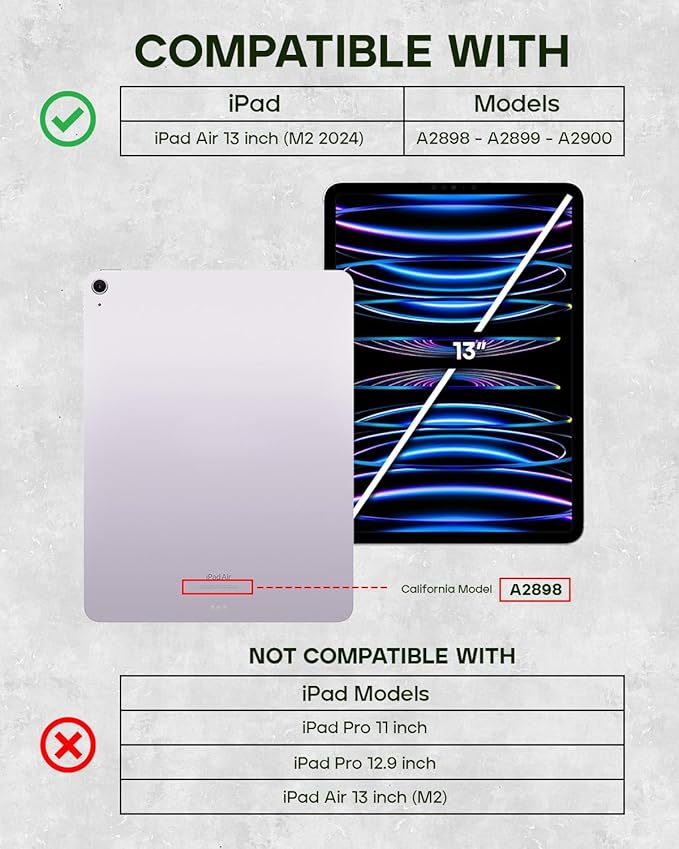 Porter Riley - Leather Case Compatible with iPad Air 13 M3 / M2 (2025/2024). Premium Genuine Leather Stand/Cover/Flip Case (Tan)