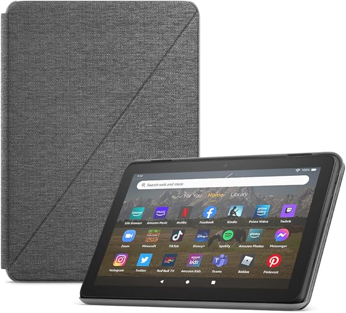 Amazon Fire HD 8 Tablet Cover (Only compatible with 12th generation tablet) Grey