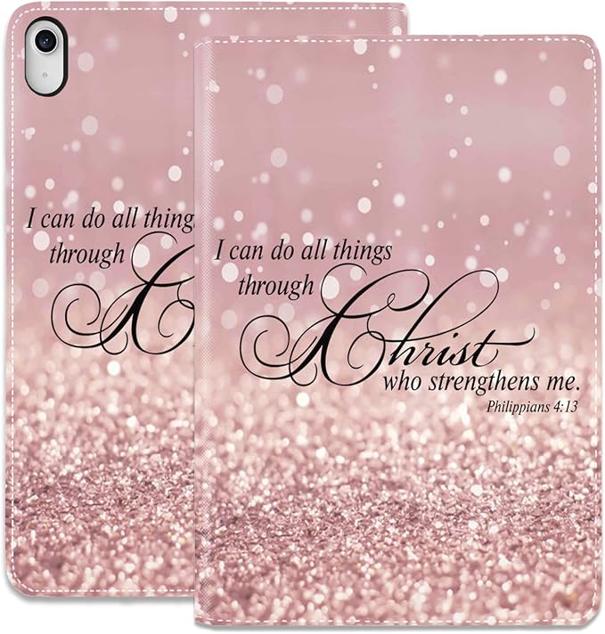 Bible Verse Pink Glitter Phil 4-13