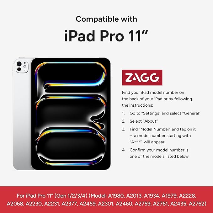 ZAGG Gear4 Havana Case for Apple iPad Pro 11-inch (4th/3rd/2nd/1st Gen) – Black - Impact Protection - Shockproof D3O 6.5ft Drop Protection