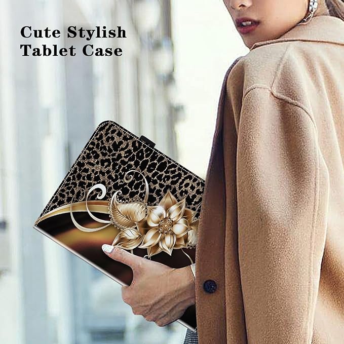 Case for Amazon Kindle Fire Max 11 Case (13th Generation 2023 Release) 11PU Leather Folio Stand Protective Cover with Card Solts for Fire 11 Tablet - Metallic Flower