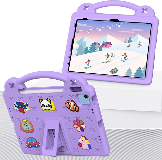 Compatible with Honor Pad X8 Pro 11.5(2023)/Honor Pad X9 Tablet Case Lightweight Shockproof Protective Case with Shoulder Strap &amp Stand Handle for Girl Kid Gift Light Purple