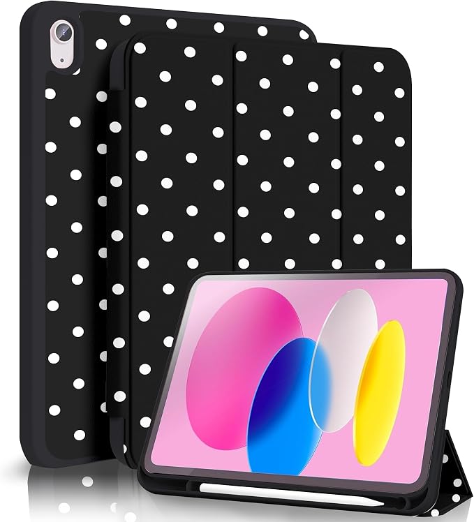 White Polka Dots Black