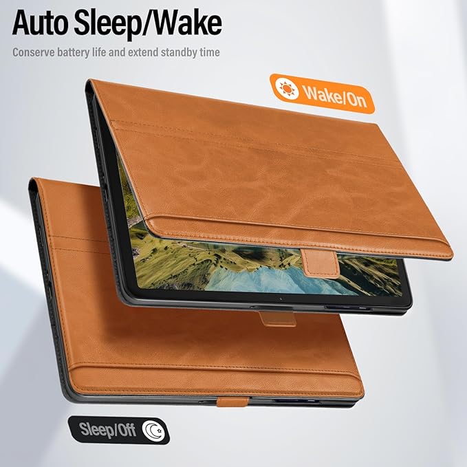 Case for Samsung Galaxy Tab A11+/A11 Plus/A9+ Plus 5G Tablet 11 Inch 2026/2023 (SM-X230/X236/X238/X210/X216/X218u) with PocketMagnetic ClosureMulti Angle CoverAuto Sleep/WakeBrown