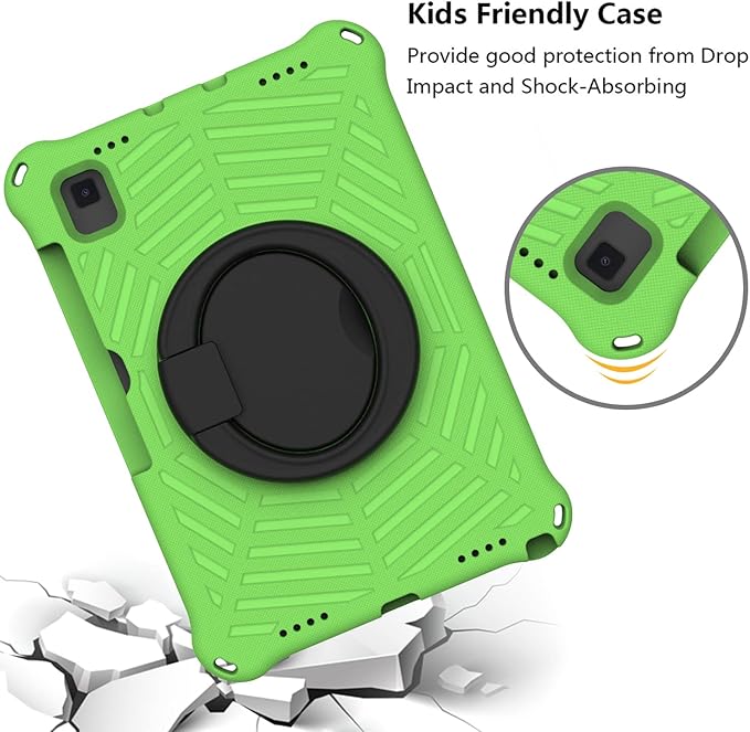 for Samsung Galaxy Tab S5e 10.5 (2019) SM-T720/T725 Tablet Case for Kids - EVA Lightweight Shockproof 360° Rotating Handle Stand Rugged Cover W Shoulder StrapGreen