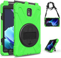 Case for Samsung Galaxy Tab Active 3 8 T570 T575 T577 Heavy Duty Shockproof Rugged 3 Layer Kids Durable Case with 360 Swivel Kickstand Shoulder Strap &amp Hand Strap