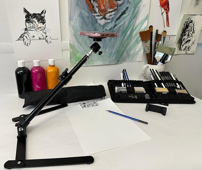 Da Vinci Eye Phone Stand for Overhead Recording of Drawing Cooking Crafts AR Art Projector (MagSafe Compatible)