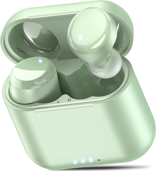 TOZO T6 Wireless Earbuds Bluetooth 5.3 Ear Buds Stereo Sound in Ear Headphones 50 Hours Playtime Wireless Charging Case APP Customizable EQs IPX8 Waterproof Earphones