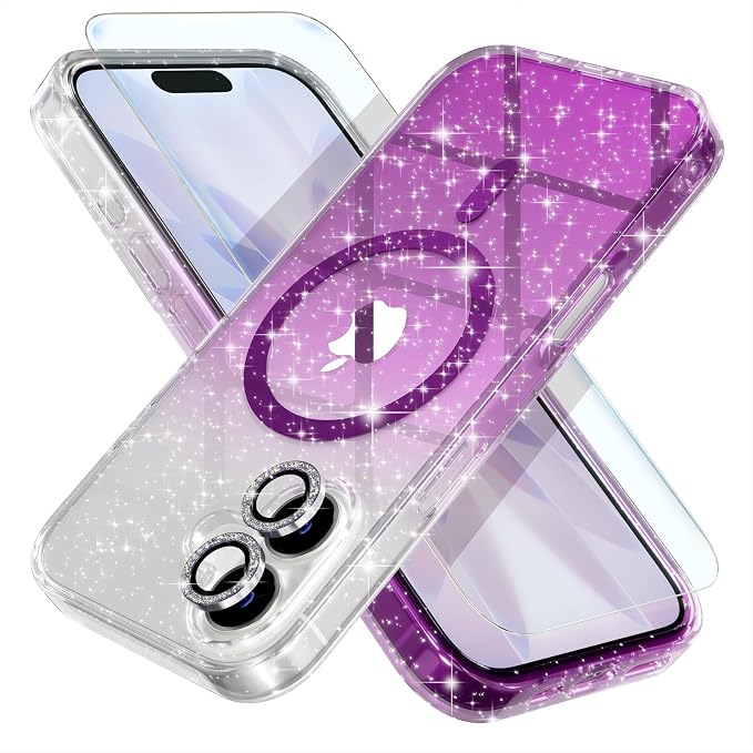 Glitter Clear/Purple