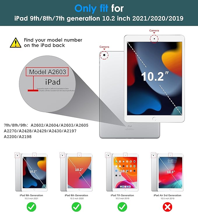DTTO Rotating Case for iPad 9th/8th/7th Generation 10.2 Inch 2021/2020/2019 360 Degree Swiveling Premium Leather Folio Stand Cover with Pencil Holder - Auto Wake/Sleep and Hand Strap Green